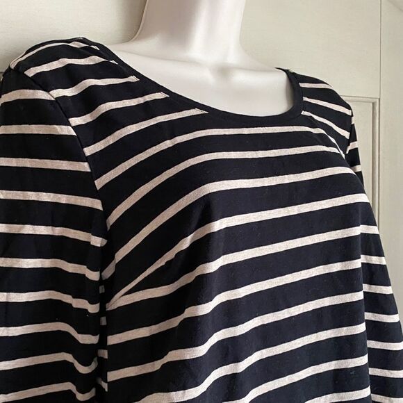 Black & Tan Stripe Maternity Top H & M - Picture 2 of 4